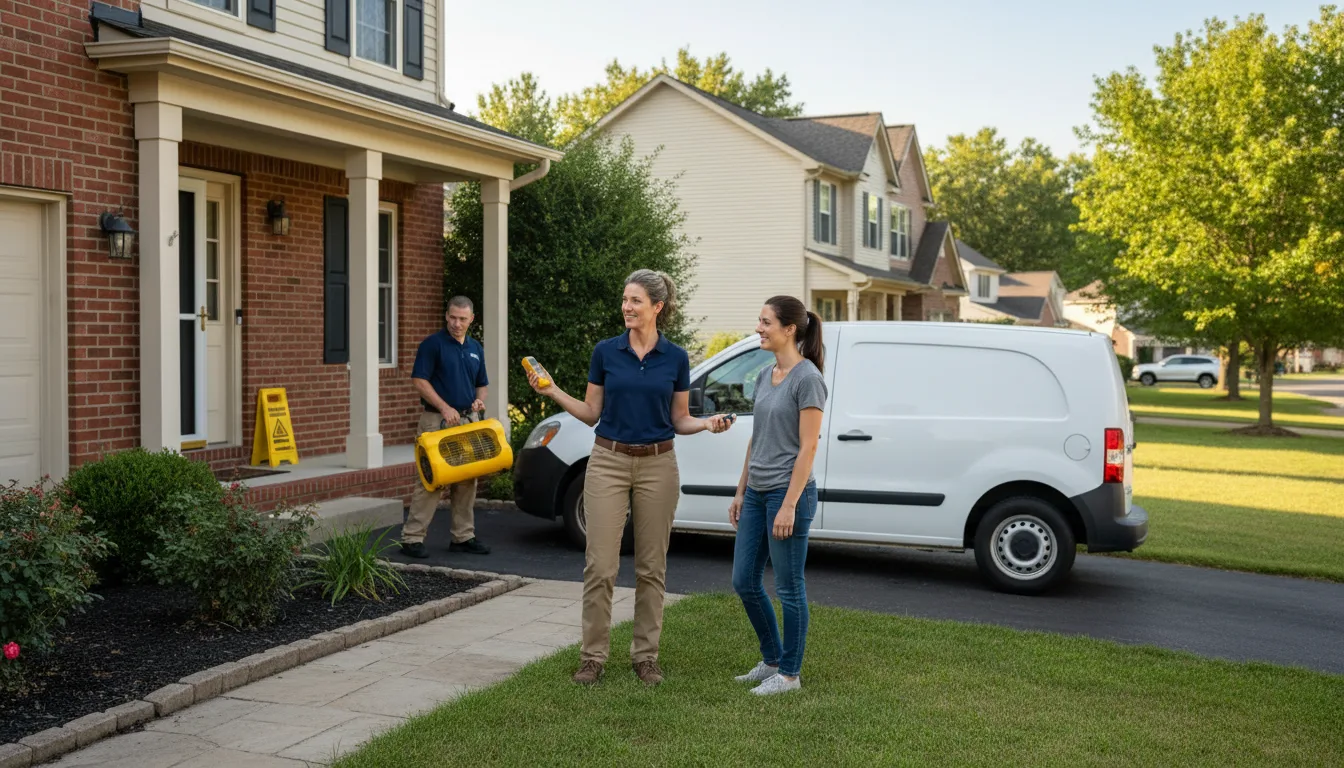 Residential water damage restoration in Papillion, NE